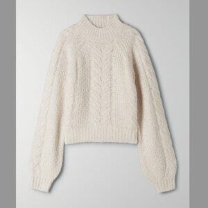 Aritzia Sunday Best Melly Sweater in Whitecap Grey, Size M, Wool and Alpaca